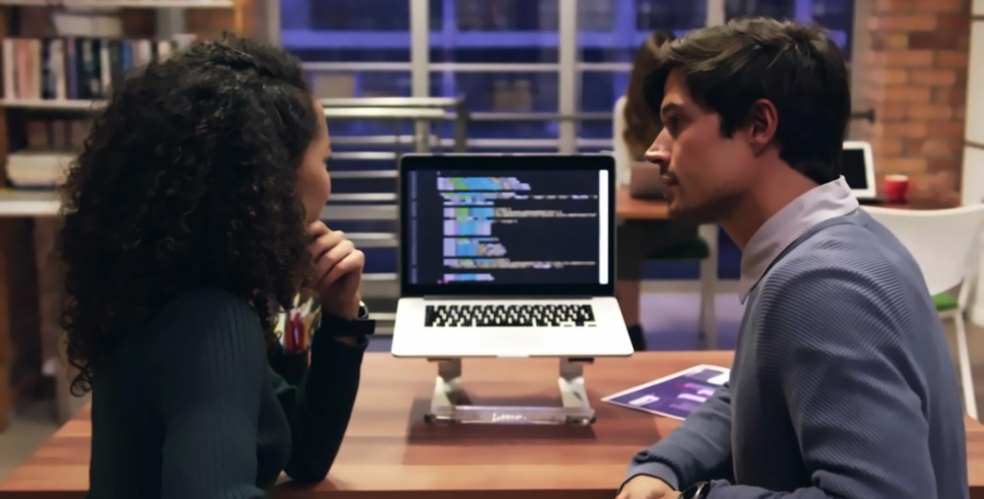 Smart contract development workspace showing code and blockchain structure